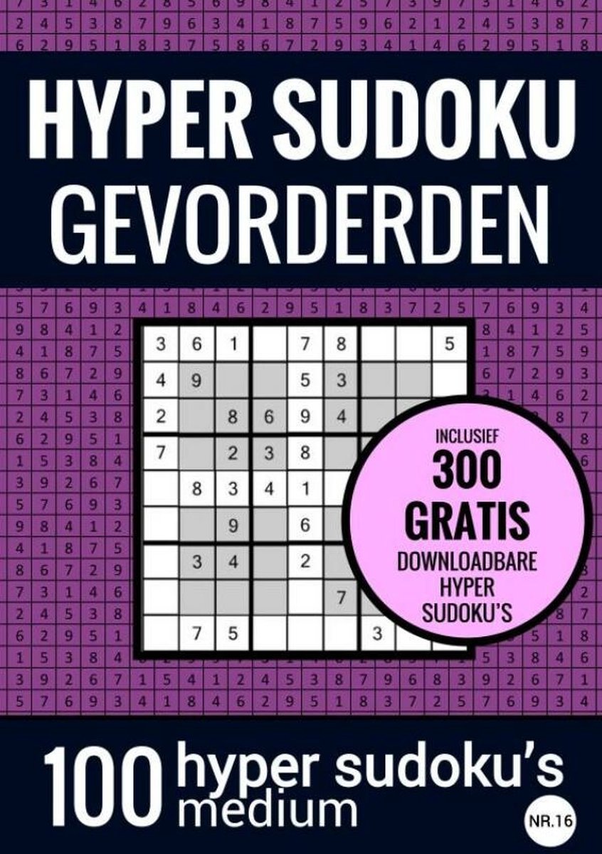 Hyper sudoku sudoku medium: - nr. 16 - puzzelboek met 100 medium puzzels voor volwassenen en ouderen