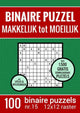 Regalo de Navidad sin marca sin marca - rompecabezas binario - fácil a difícil - libro de rompecabezas con 100 binairos - no. 15