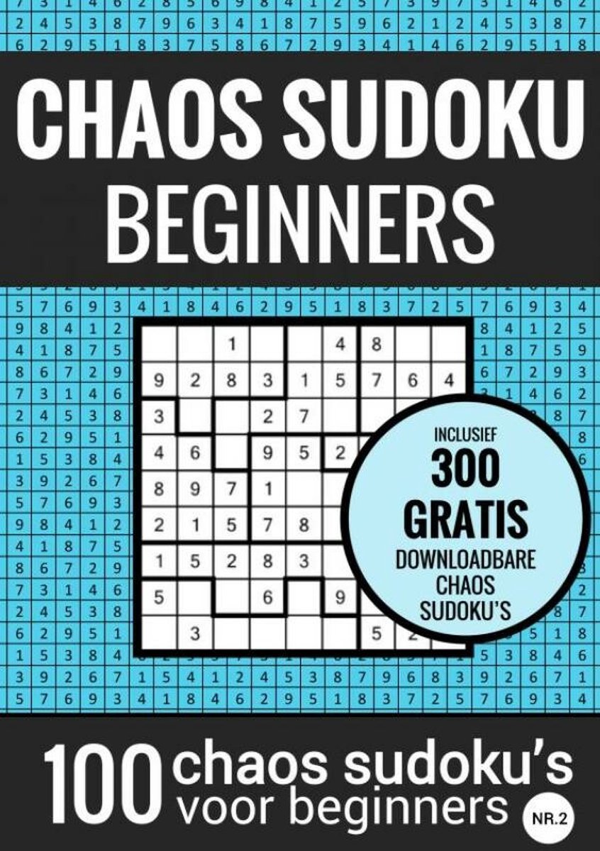 Choas sudoku sudoku facile: caos sudoku - no. 2 - Libro puzzle con 100 puzzle facili per adulti e anziani