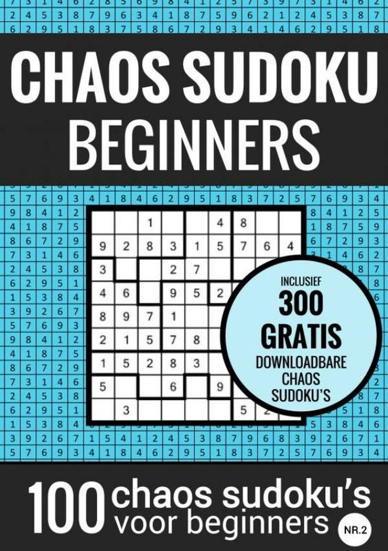 Choas sudoku sudoku facile: caos sudoku - no. 2 - Libro puzzle con 100 puzzle facili per adulti e anziani