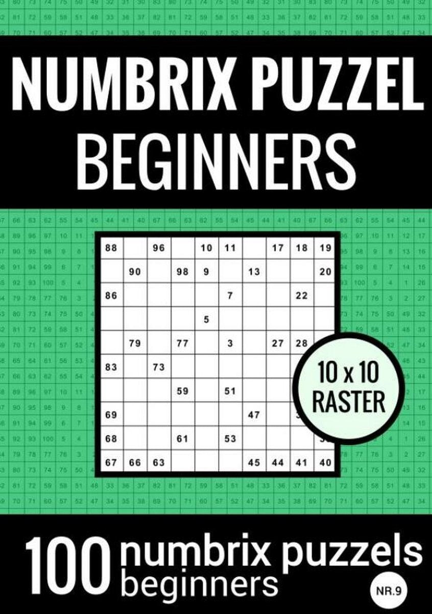 Rompecabezas numbrix sans marque sin marca fácil para principiantes - libro de rompecabezas con 100 rompecabezas numbrix - no.9