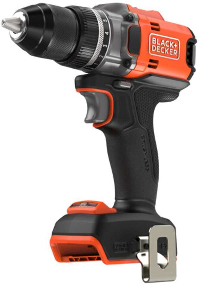 Utensili Black+decker - trapano avvitatore a percussione a batteria 18v, senza batteria e caricabatterie bld683xn-xj