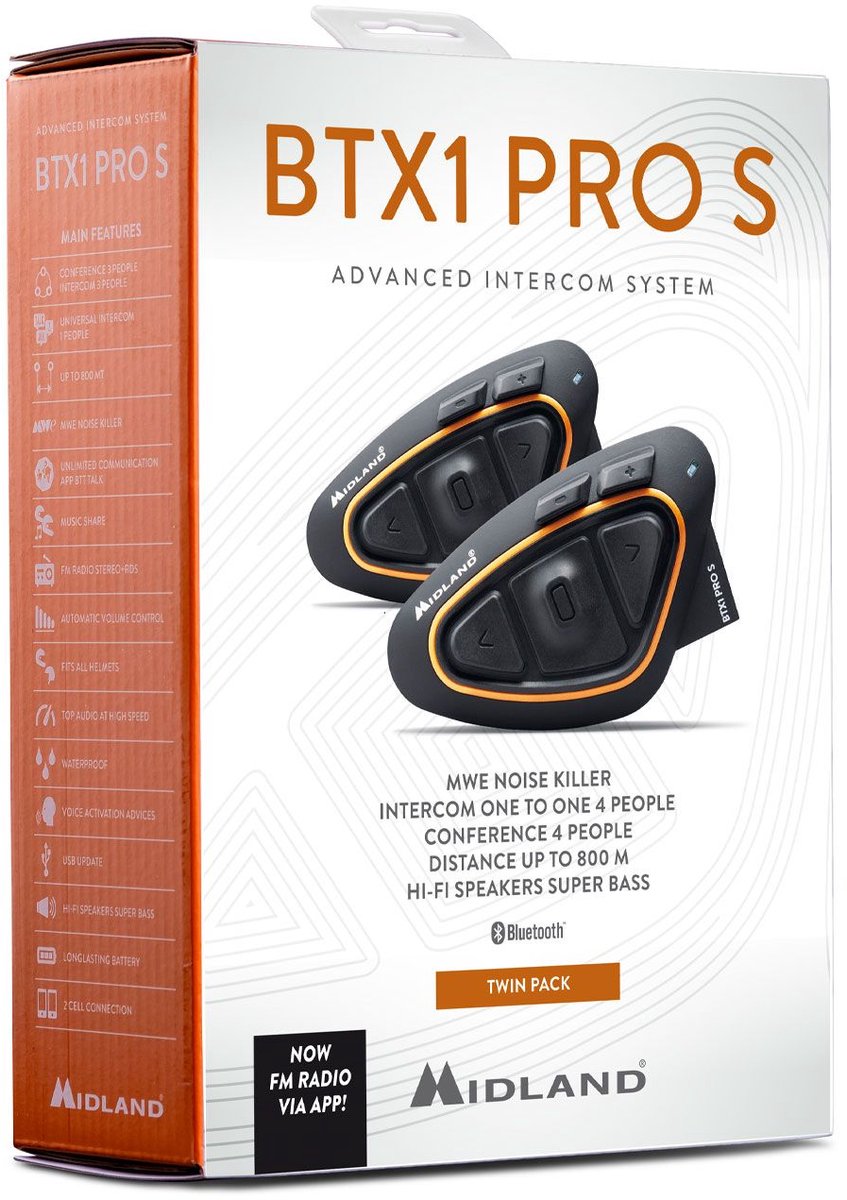 Set interfono moto bluetooth Midland btx-1 pro s = 2