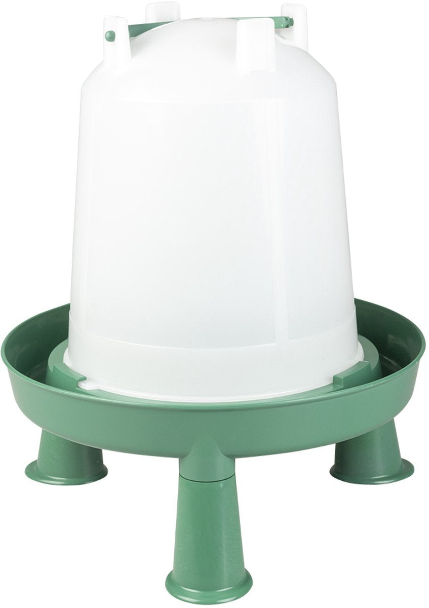 Duvo plus - silo per mangime - pollo - campana per bere eco vite con manico gambe 7l verde - 1pz