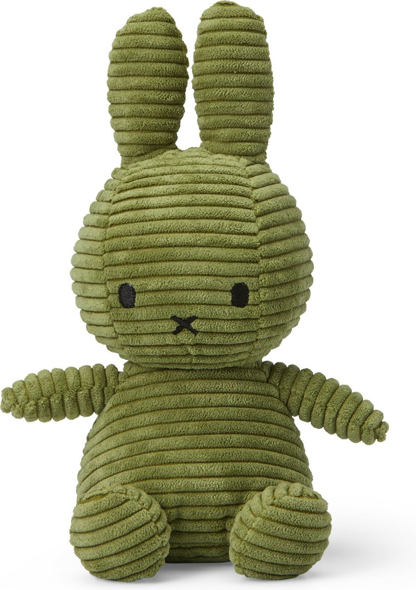 Giochi bon ton Miffy - eco velluto a coste verde oliva - 23 cm - 9''