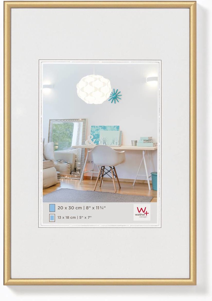 Walther new lifestyle - cornice in plastica - misura foto 24x30 cm - oro