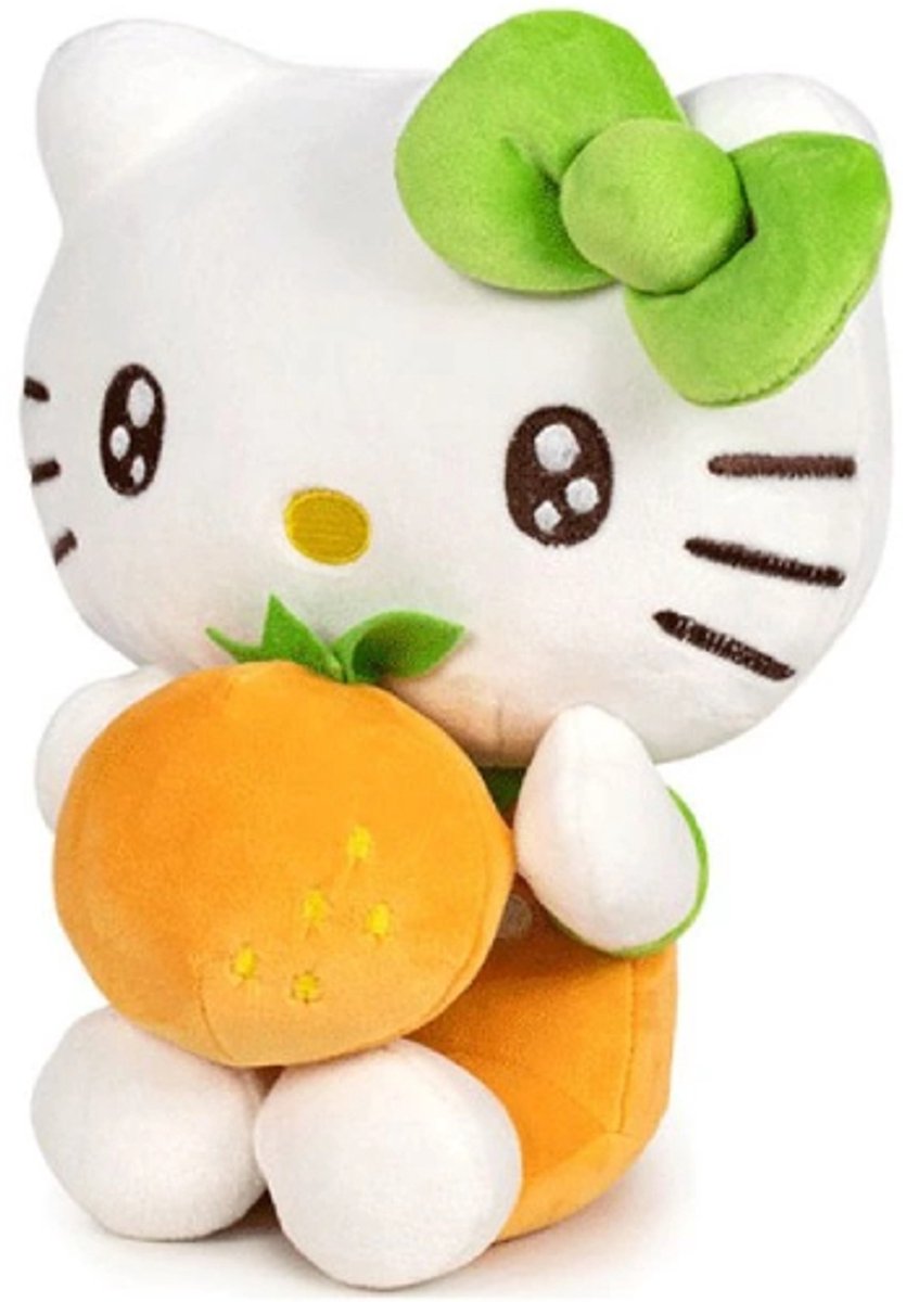 Peluche Hello Kitty arancione 20 cm - peluche - giocattoli peluche per bambini ragazzi ragazze - Kuromi Keroppi melody