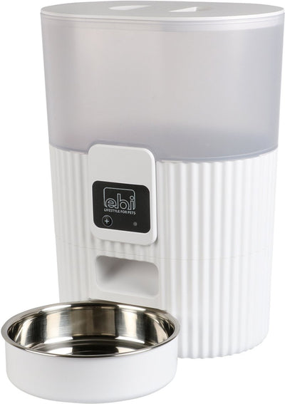 Ebi tinago - mangiatoia intelligente - mangiatoia automatica per gatti - bianco - 3,5 l - 21x15x28 cm