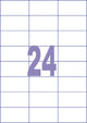 Kangaro labels - universal - self-adhesive - inkjet laser copy - 70x37mm - 100 sheets - 24 stickers per sheet - k-7037