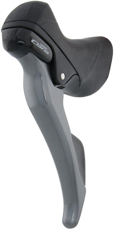 Verdeller Shimano (izquierda) con palanca de freno 2 velocidades Claris ST-R2000 Negro gris