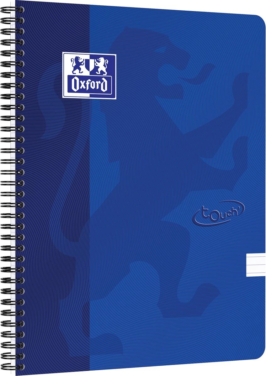 Oxford touch - blocco note - a4 - a righe - 140 pagine - 90 g - copertina morbida - blu