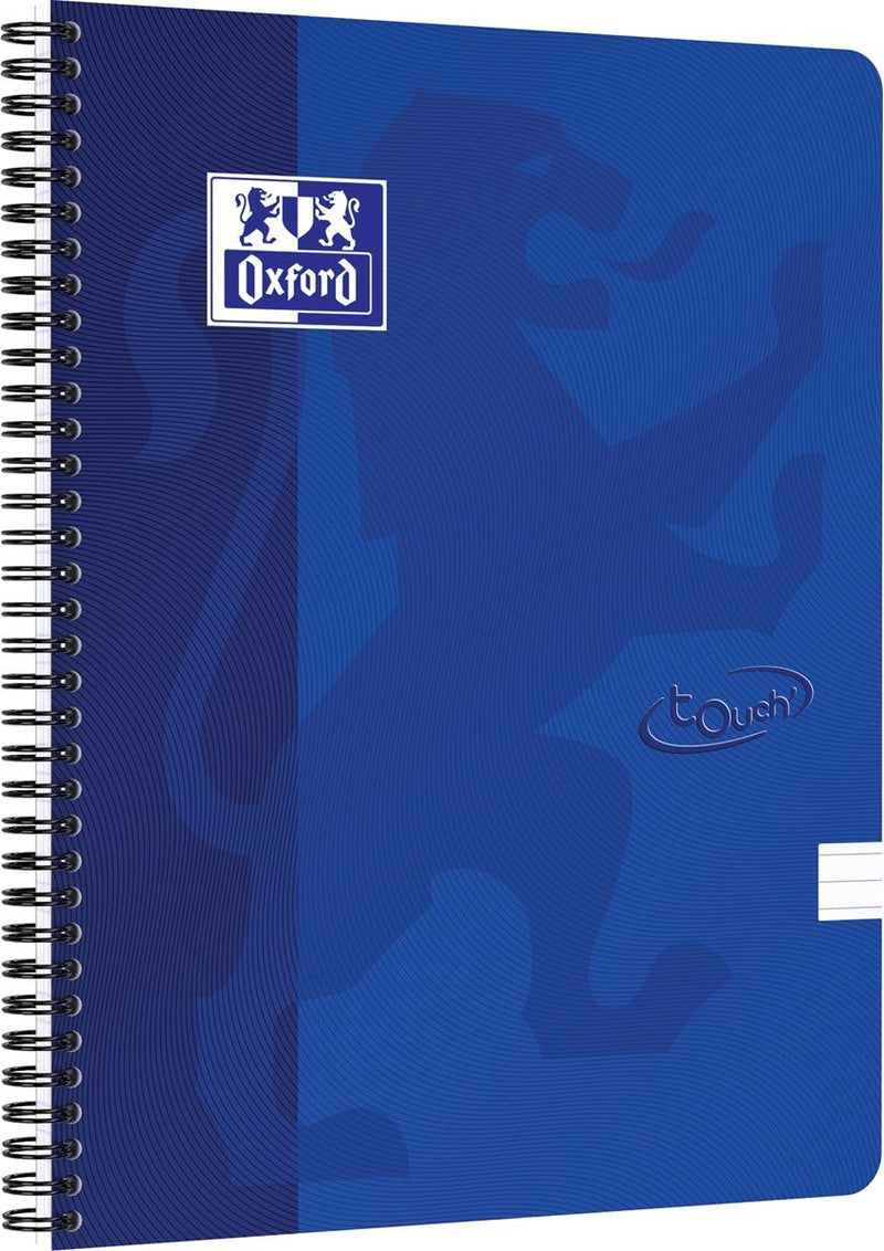 Oxford touch - blocco note - a4 - a righe - 140 pagine - 90 g - copertina morbida - blu