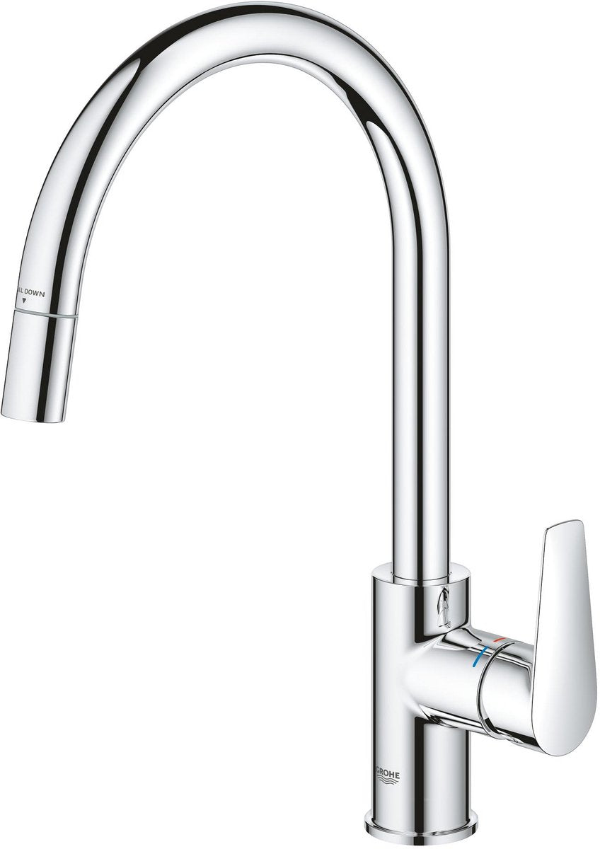Miscelatore da cucina Grohe Startge - doccetta estraibile - girevole a 360° - cromato