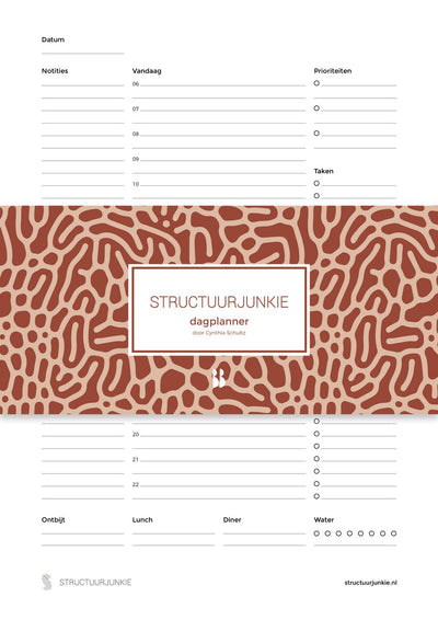 Structure junkie l'agenda giornaliera - senza data