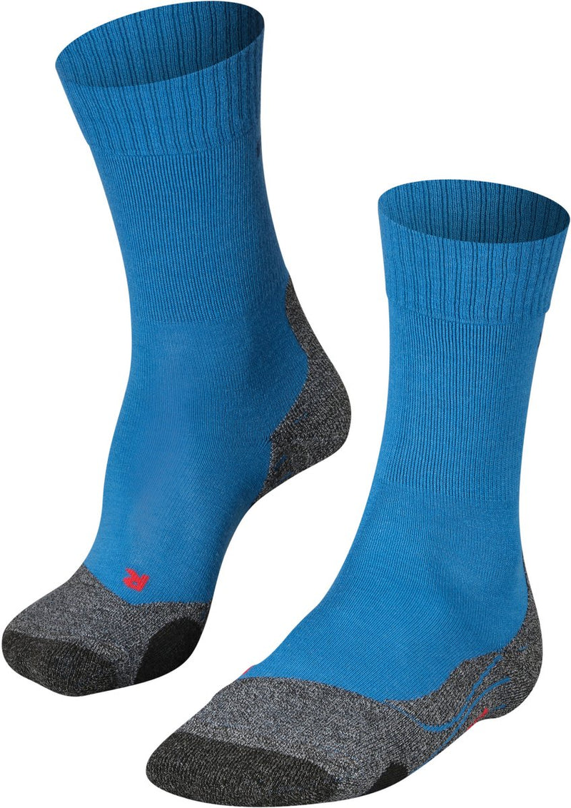 Falke tk2 calcetines para caminar de material funcional de lana gruesa anti-ampollas hombres azul - talla 39-41