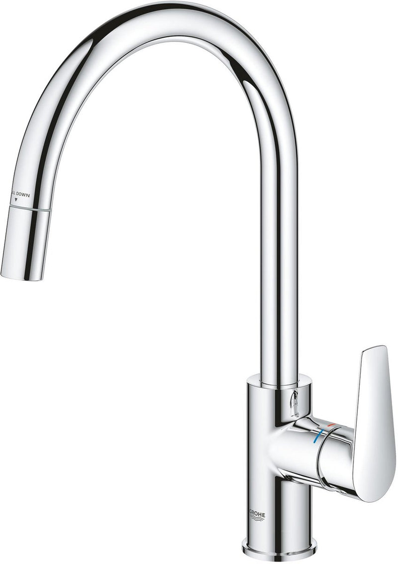 Miscelatore da cucina Grohe Startge - doccetta estraibile - girevole a 360° - cromato