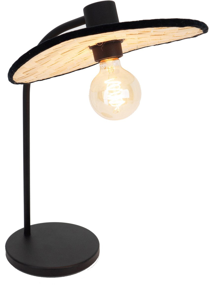 Eglo marywell tafellamp - e27 - 46,5 cm - zwart bruin - hout