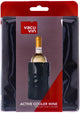 Raffreddatore per vino Vacu Fin nero | 2 pezzi