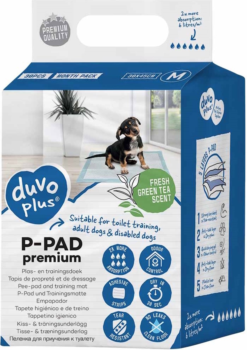Duvo + p-pad profumo di tè verde premium 30 pezzi l - 45x60 cm
