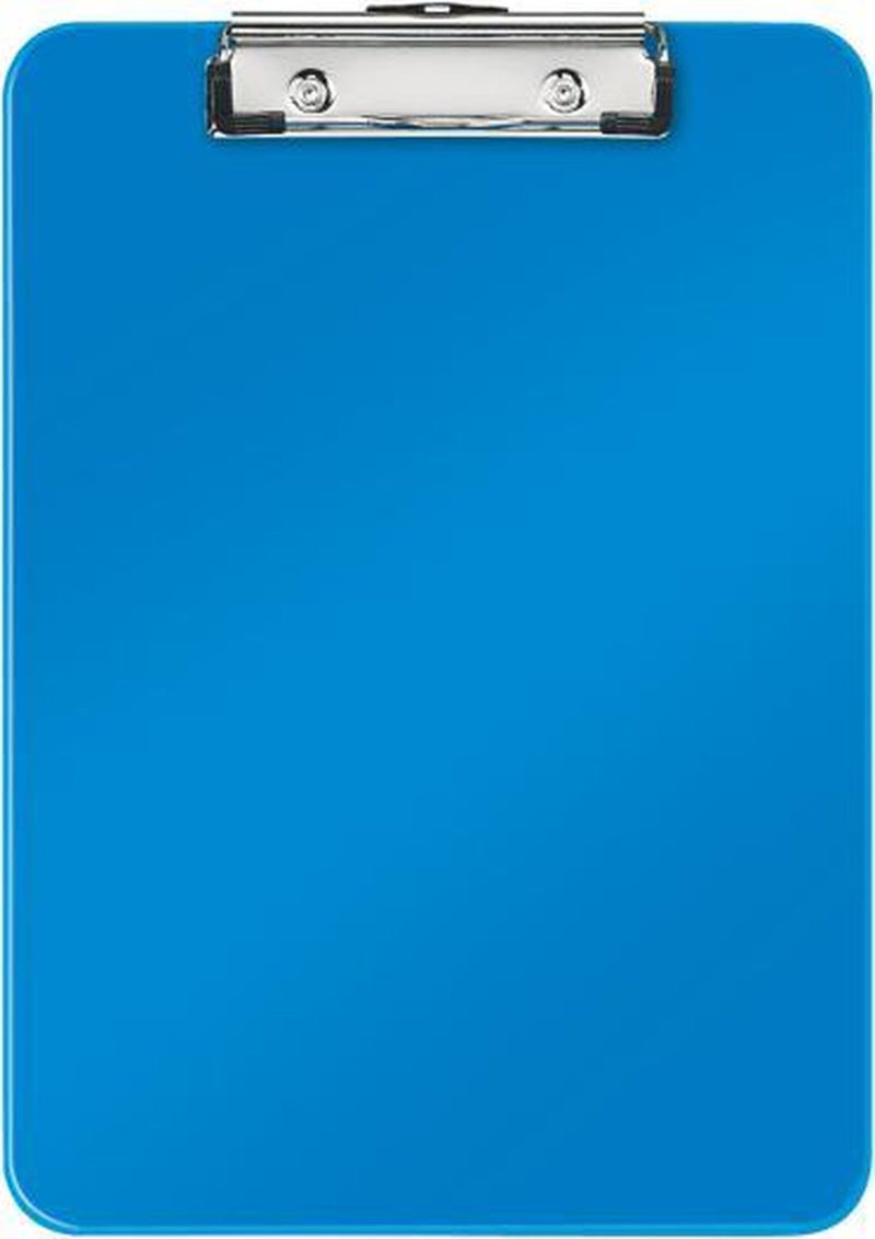 Portablocco Leitz Wow in plastica A4 con gancio per appendere - capacità fino a 75 fogli - blu