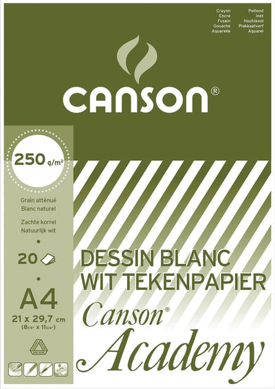 Canson drawing pad academy format 21 x 297 cm (a4)