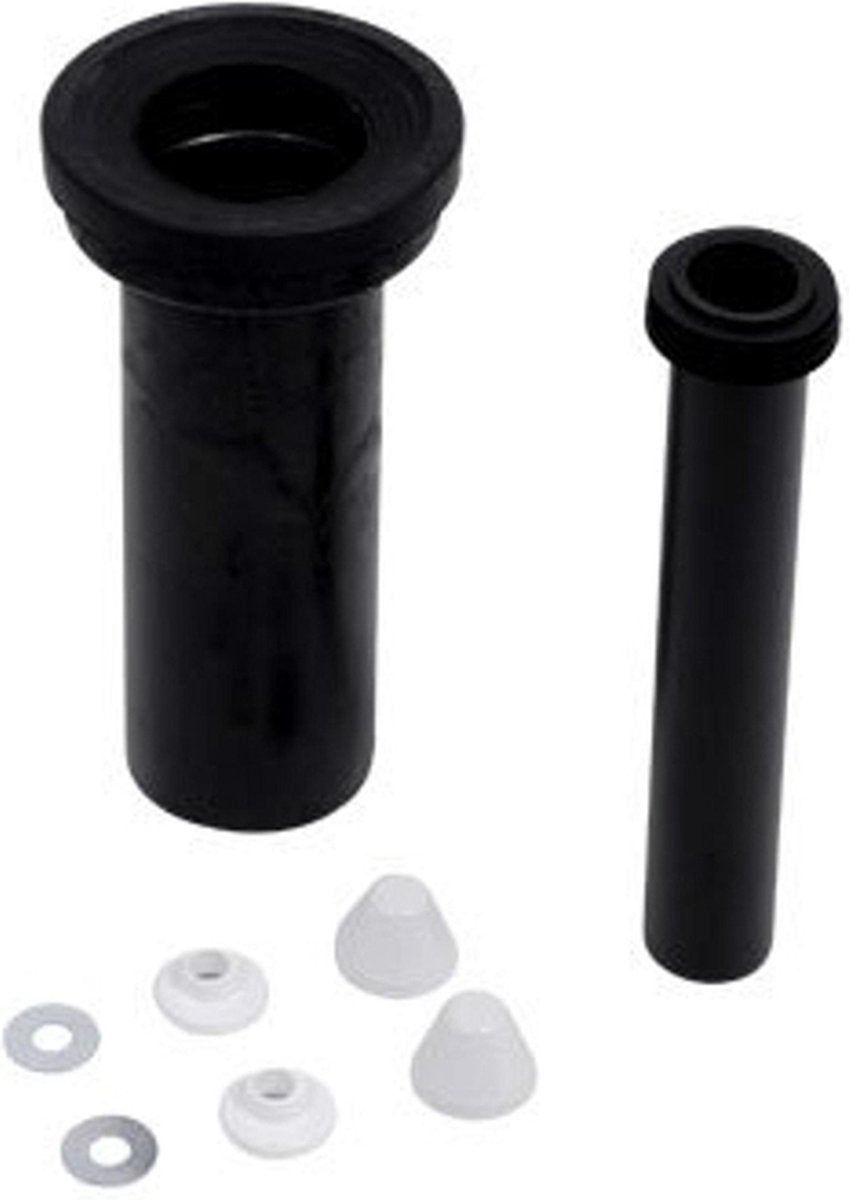 Plieger sanit wandclosetaansluiting - complete aansluitset - 30 cm - zwart