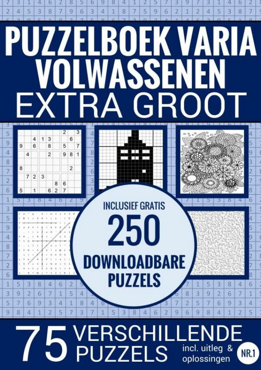 Libro puzzle Varia per anziani, ipovedenti, anziani, nonni - extra large, tipo XL XXL