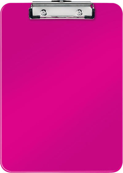 Portablocco Leitz Wow in plastica A4 con gancio per appendere - capacità fino a 75 fogli - rosa