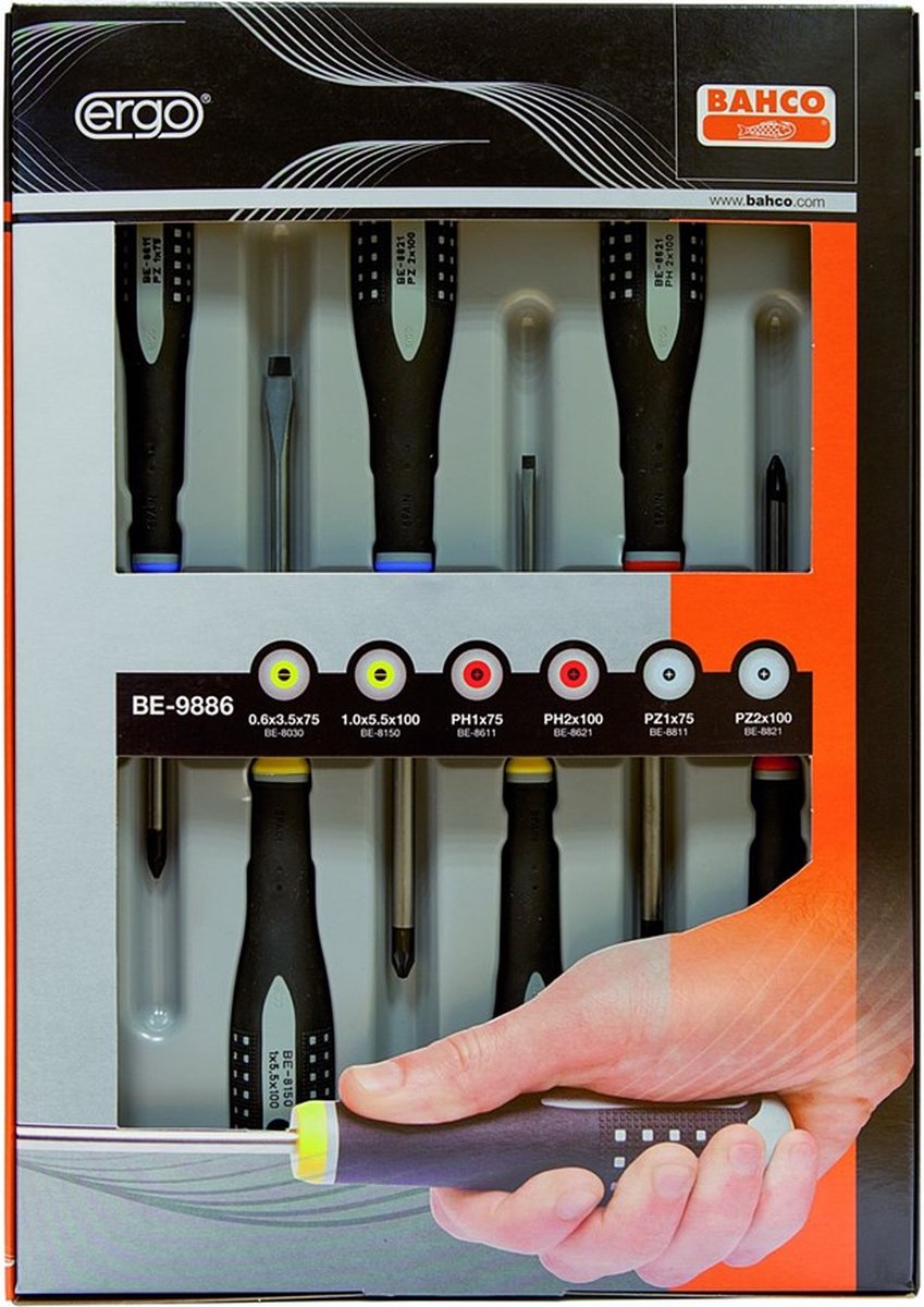 Set cacciaviti Bahco be-9886 - 6 pezzi