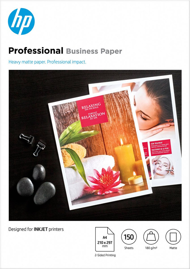 Carta hp inkjet 7mv79a a4 180gr opaca