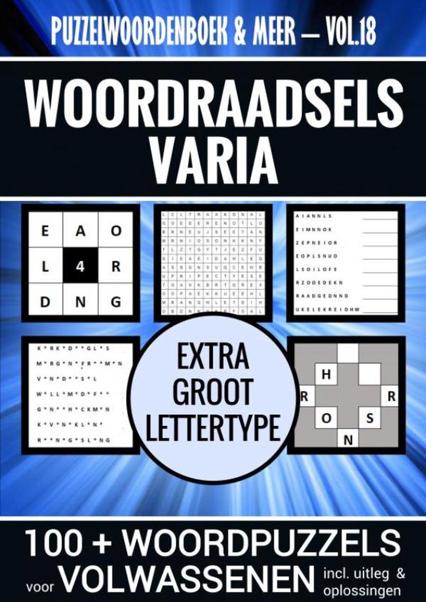 Dizionario puzzle brandless sans marque more - vol. 18 - libro puzzle varia per adulti - carattere extra large