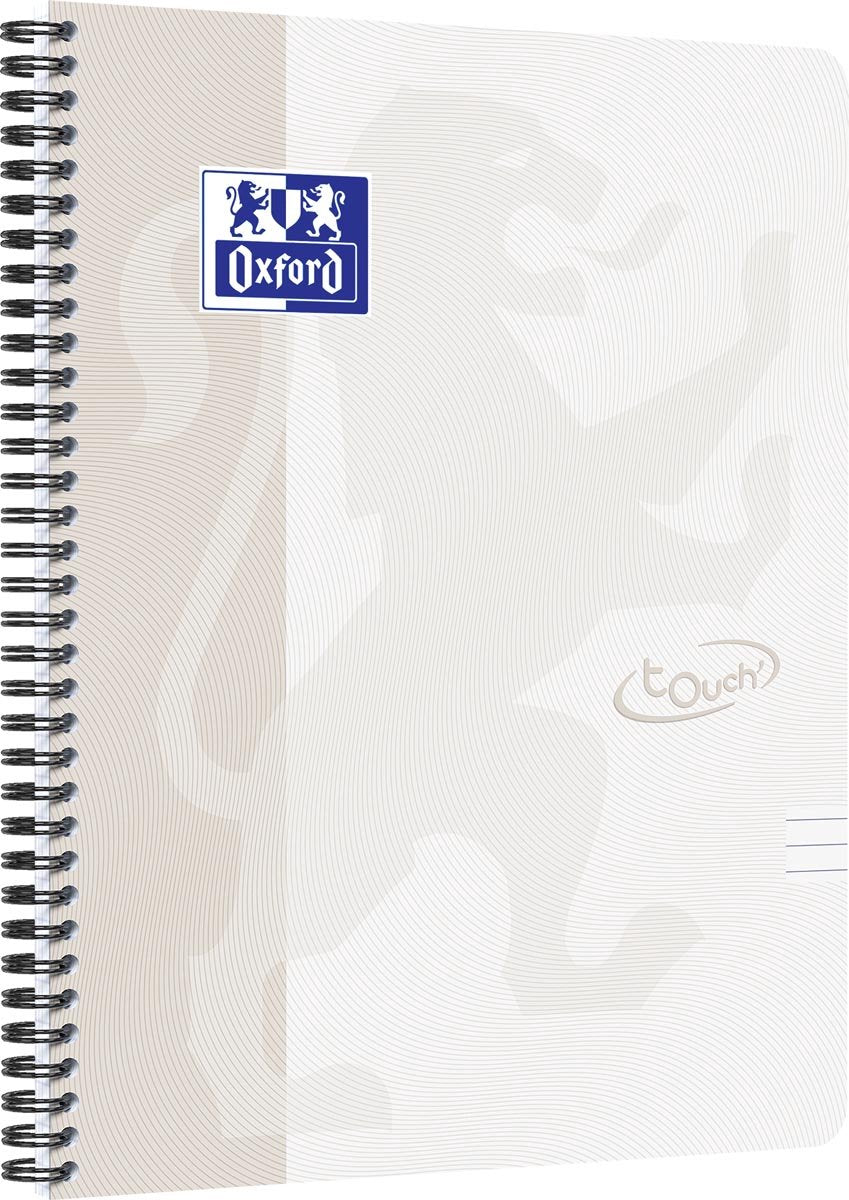Oxford touch - taccuino - a4 - a righe - 140 pagine - 90g - copertina morbida - grigio chiaro