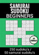 Sudoku sin marca sin marca fácil: samurai sudoku - no. 19 - libro de rompecabezas con 100 rompecabezas fáciles para adultos y ancianos