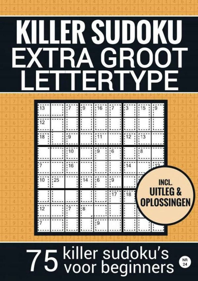 Libro puzzle senza marchio senza marchio per anziani, ipovedenti, nonno, nonna, anziani - no. 24 - sudoku facile e killer - carattere grande
