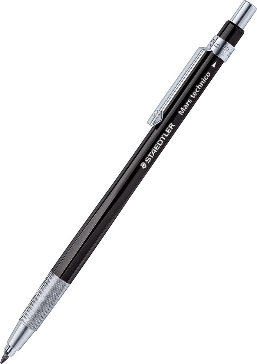 Staedtler mechanical pencil mars technico 2 mm, black holder 5 pieces