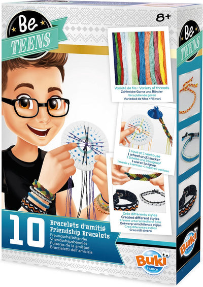 Set de manualidades de pulseras de la amistad Buki para niños, juguetes coloridos.