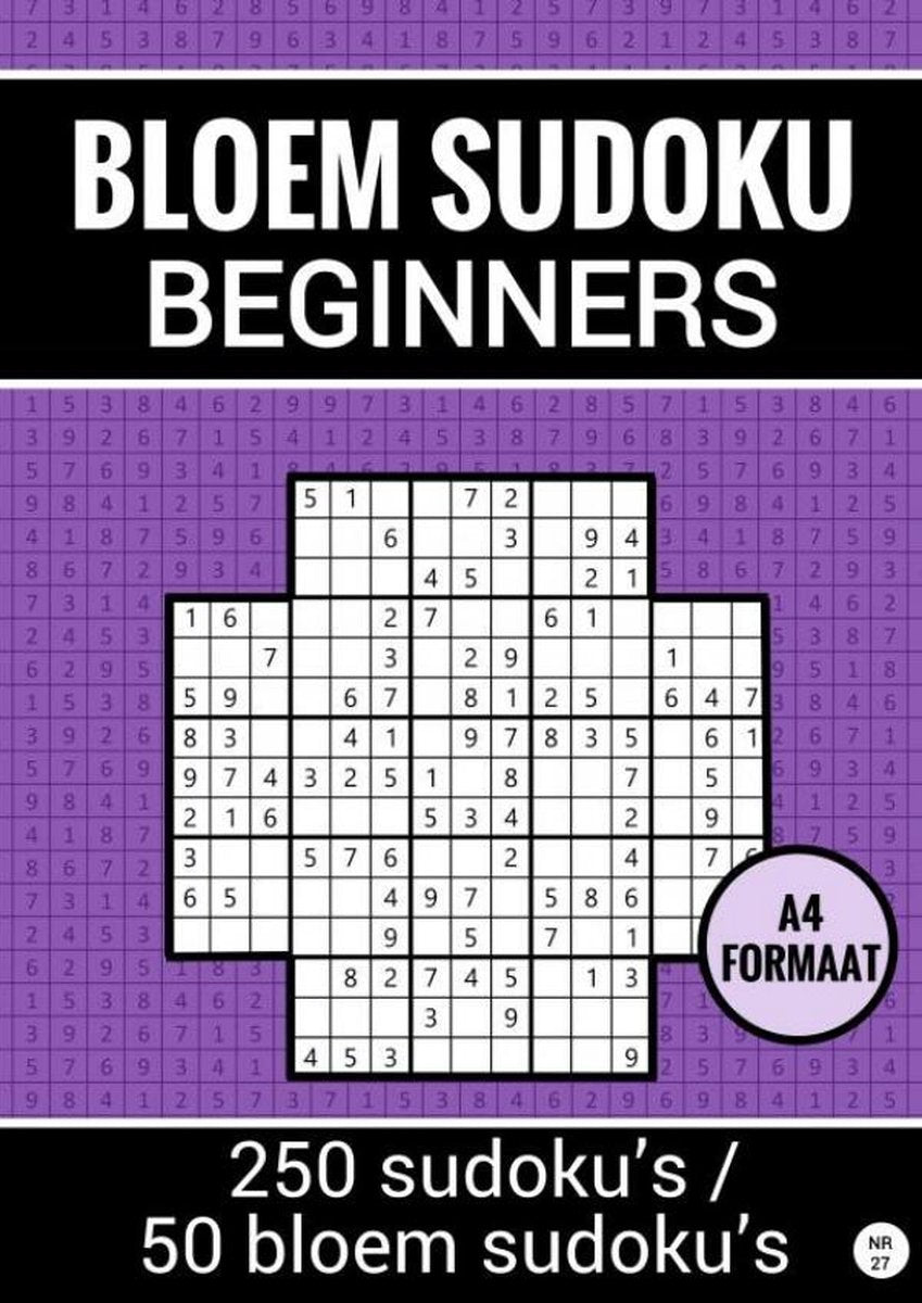 Sudoku facile senza marchio senza marchio: sudoku floreale - no. 27 - Libro puzzle con 50 sudoku floreali per principianti