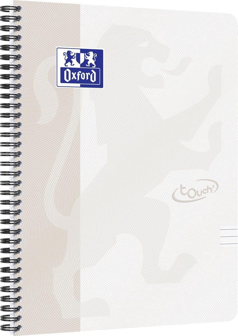 Oxford touch - taccuino - a4 - a righe - 140 pagine - 90g - copertina morbida - grigio chiaro