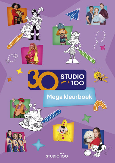 Libro da colorare Studio 100 mega - 30 anni