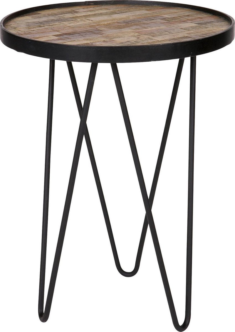 Tavolino Wood lev - legno metallo - nero - 52x39x39