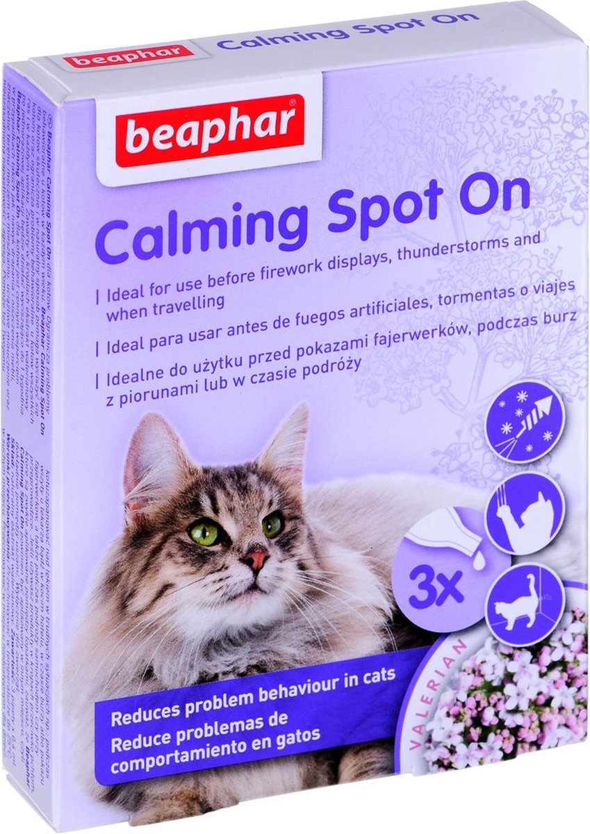 Beaphar no stress spot - katten anti-stress druppels - 0.4ml - 3 pipetten