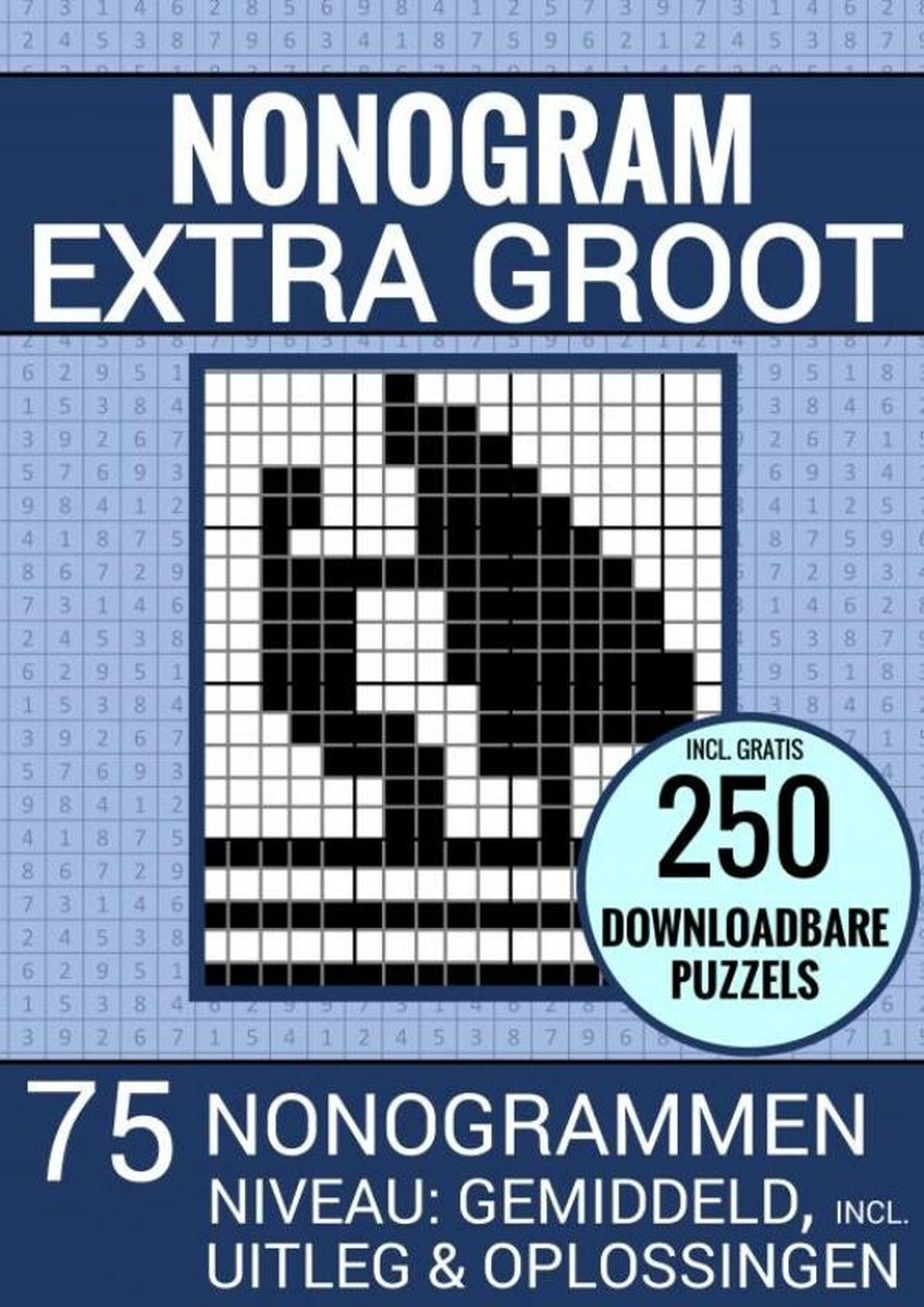 Libro puzzle senza marchio per anziani, ipovedenti, anziani, nonni: nonogram extra large, tipo XL XXL