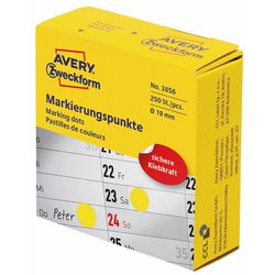 Marking points avery yellow 250 pieces 19 mm