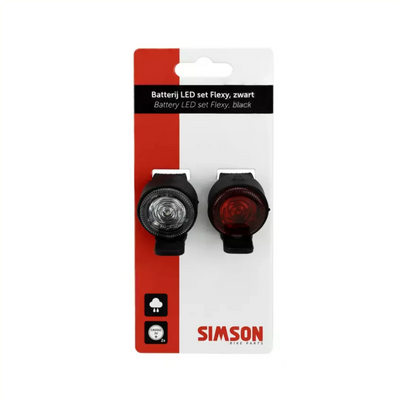 Verlichtingsset Simson 'Flexy' LED set - zwart