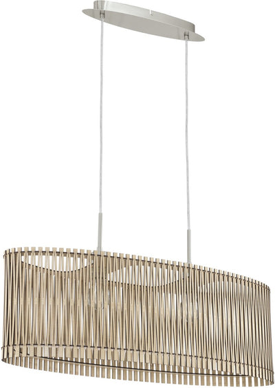 Eglo sendero - lampada a sospensione - 2 luci - nichel opaco - acero