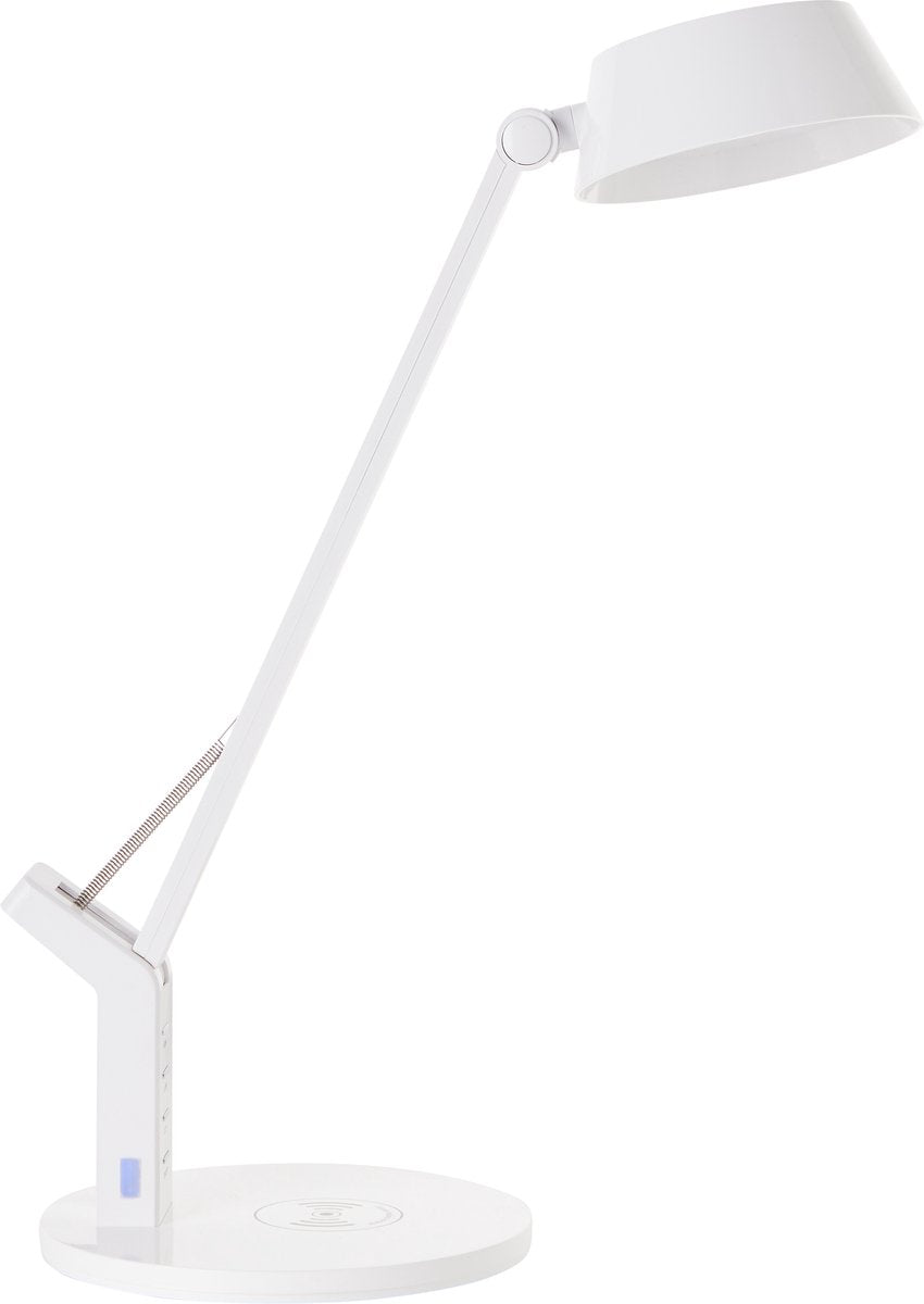 Brilliant kaila - bureaulamp - led 8w geïntegreerd - draadloos oplaadstation - kleurkeuze 3000-6000k - wit