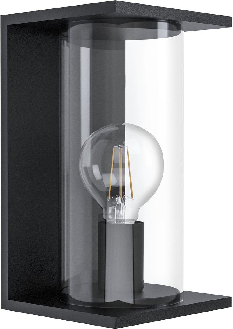 Eglo cascinetta wandlamp voor buiten - e27 - 28cm - ip44 - zwart