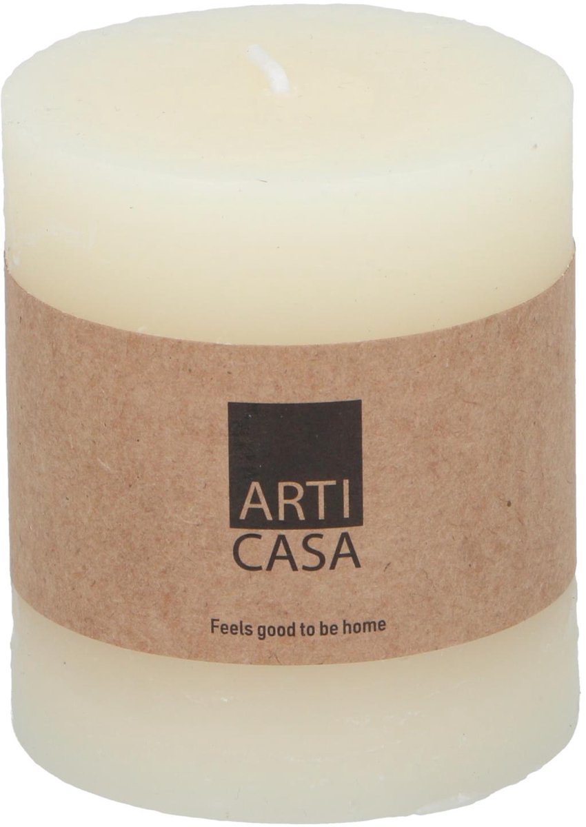 Arti casa stompkaars ø7 x 8 cm - 30 branduren - wit