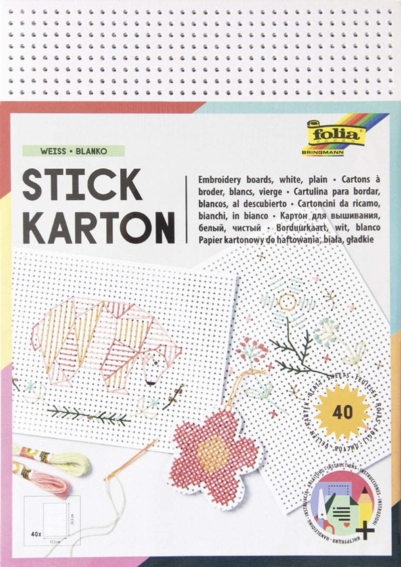 Cartone da ricamo senza marchio senza marchio cartone creativo artigianale multicolore 40 fogli 17,5x24,5 cm.