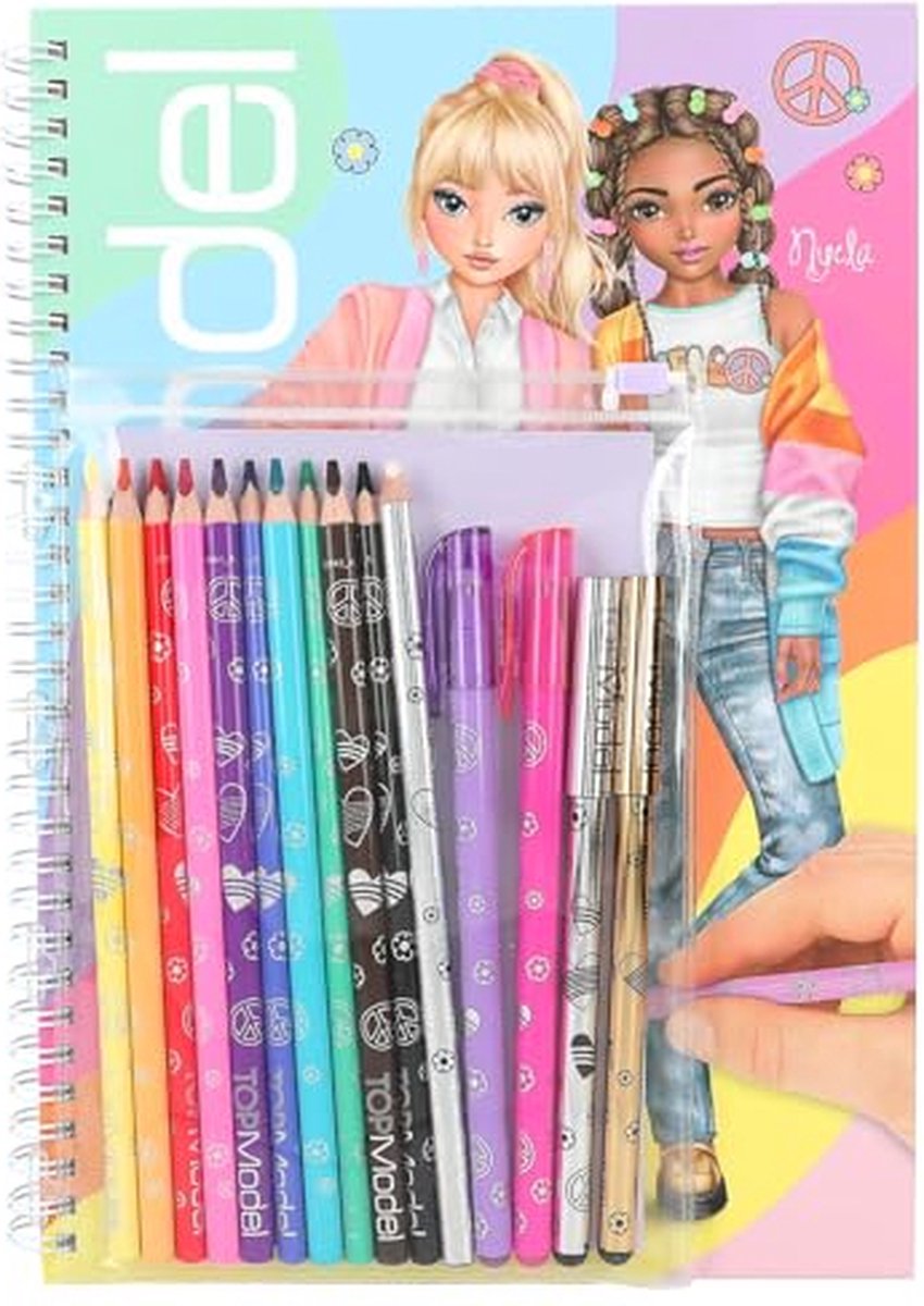 Depesche - libro da colorare top model con matite colorate